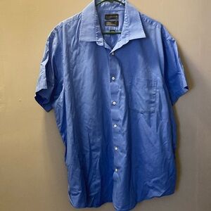 Men’s shirt Covington button down shirt | color blue| size 18-18.5 short sleeve